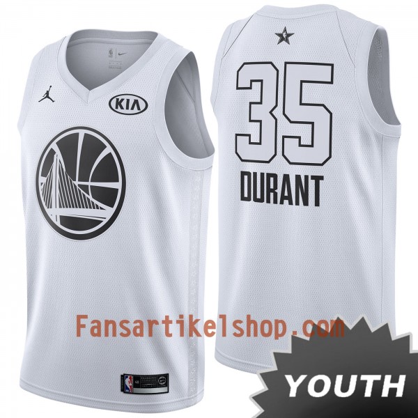 NBA Golden State Warriors Trikot Kevin Durant 35 2018 All-Star Jordan Brand Weiß Swingman - Kinder NBA Golden State Warriors Trikot Kevin Durant 35 2018 All-Star Jordan Brand Weiß Swingman - Kinder